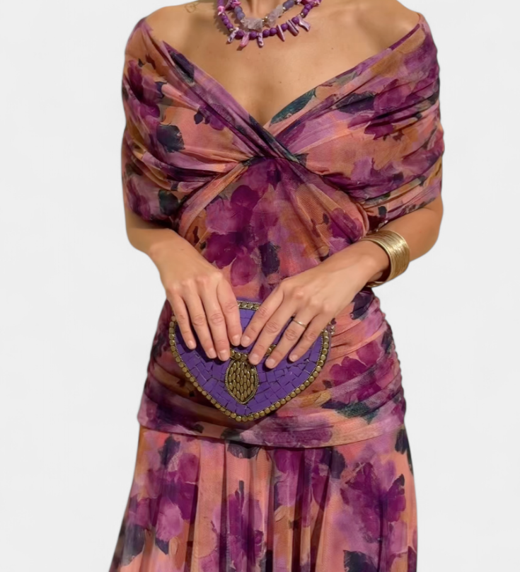 Luana - Elegantna haljina s V-izrezom
