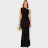 Amber Enoramni Satin Maxi Dress