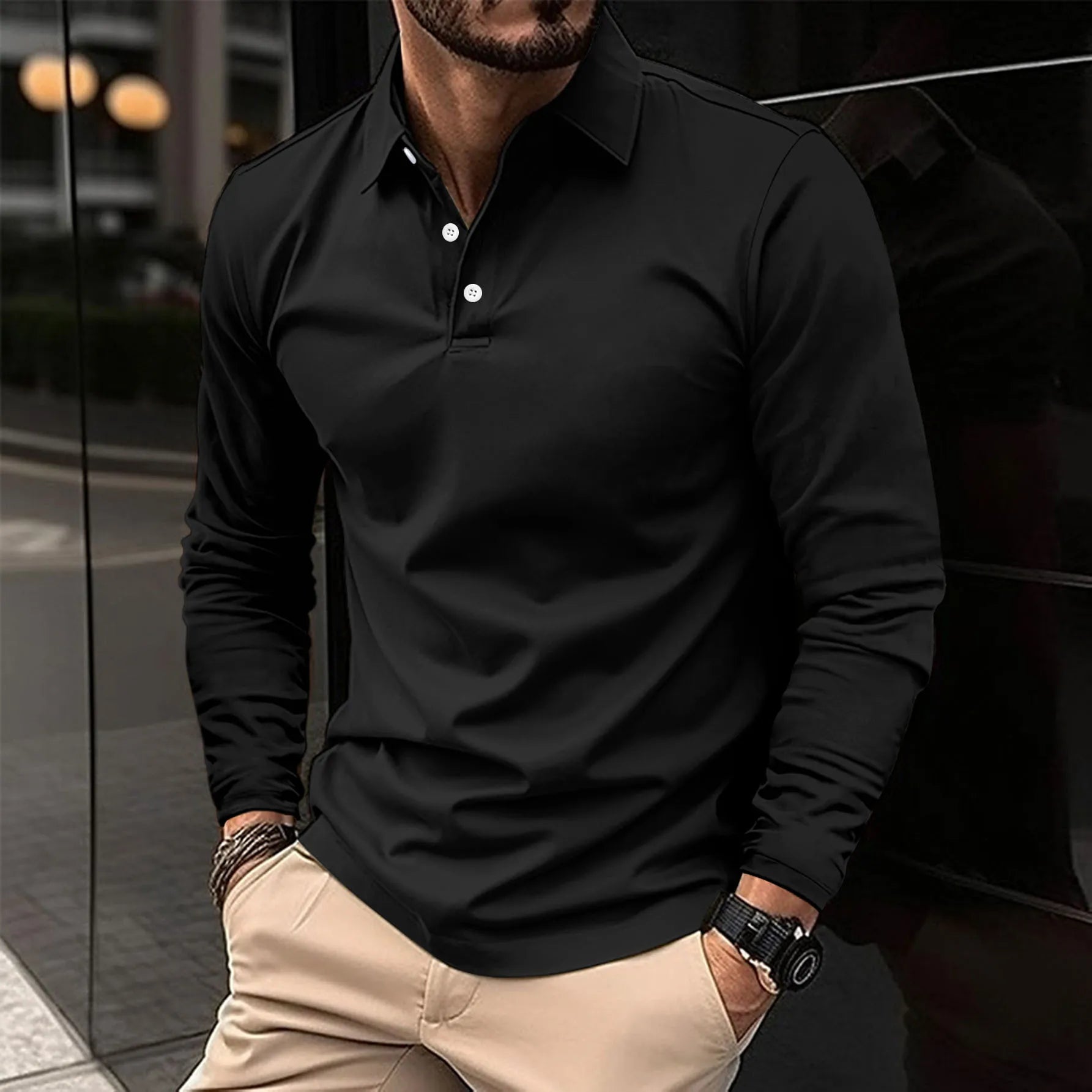 Ethan™ | Mugav pikad varrukad polo