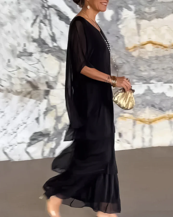 Lara – Vestido longo fluido elegante
