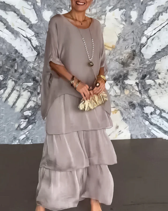 Lara – Vestido longo fluido elegante