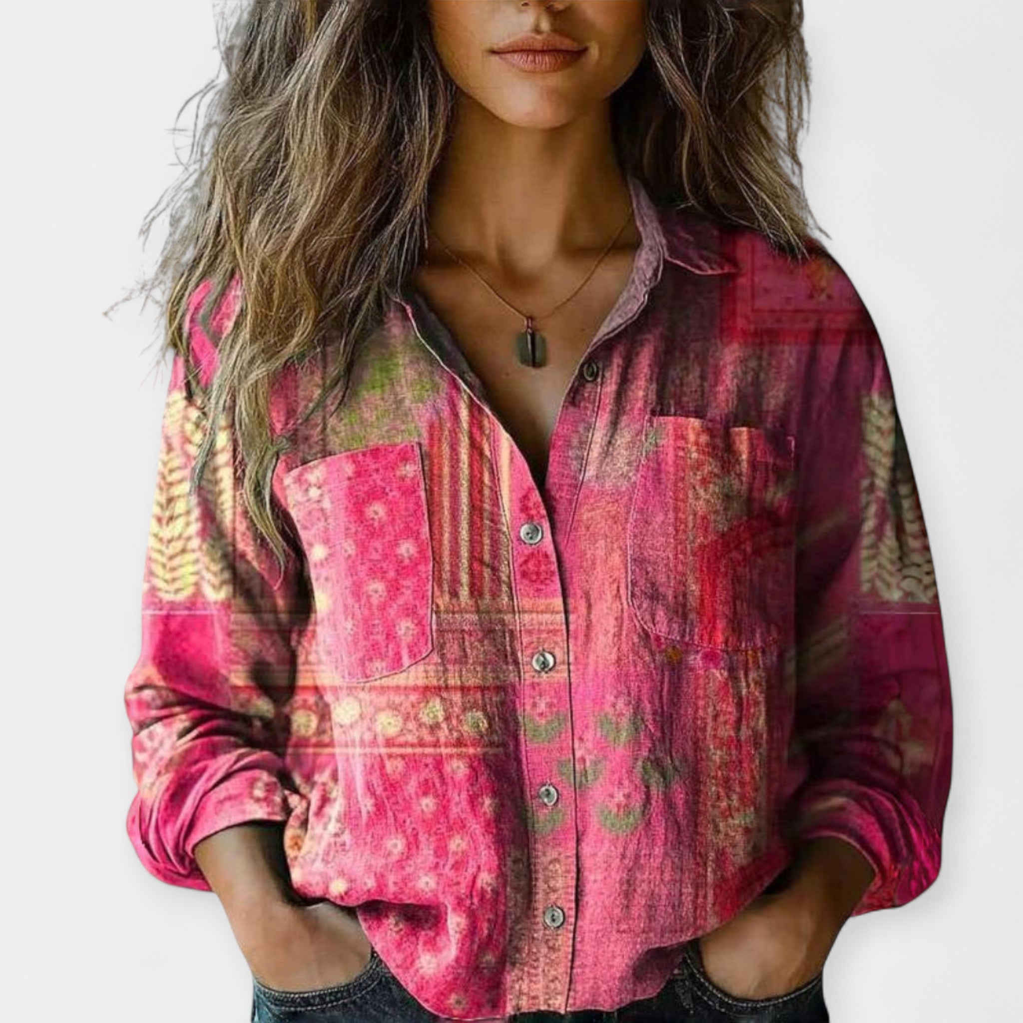 Retro potiskana bluza