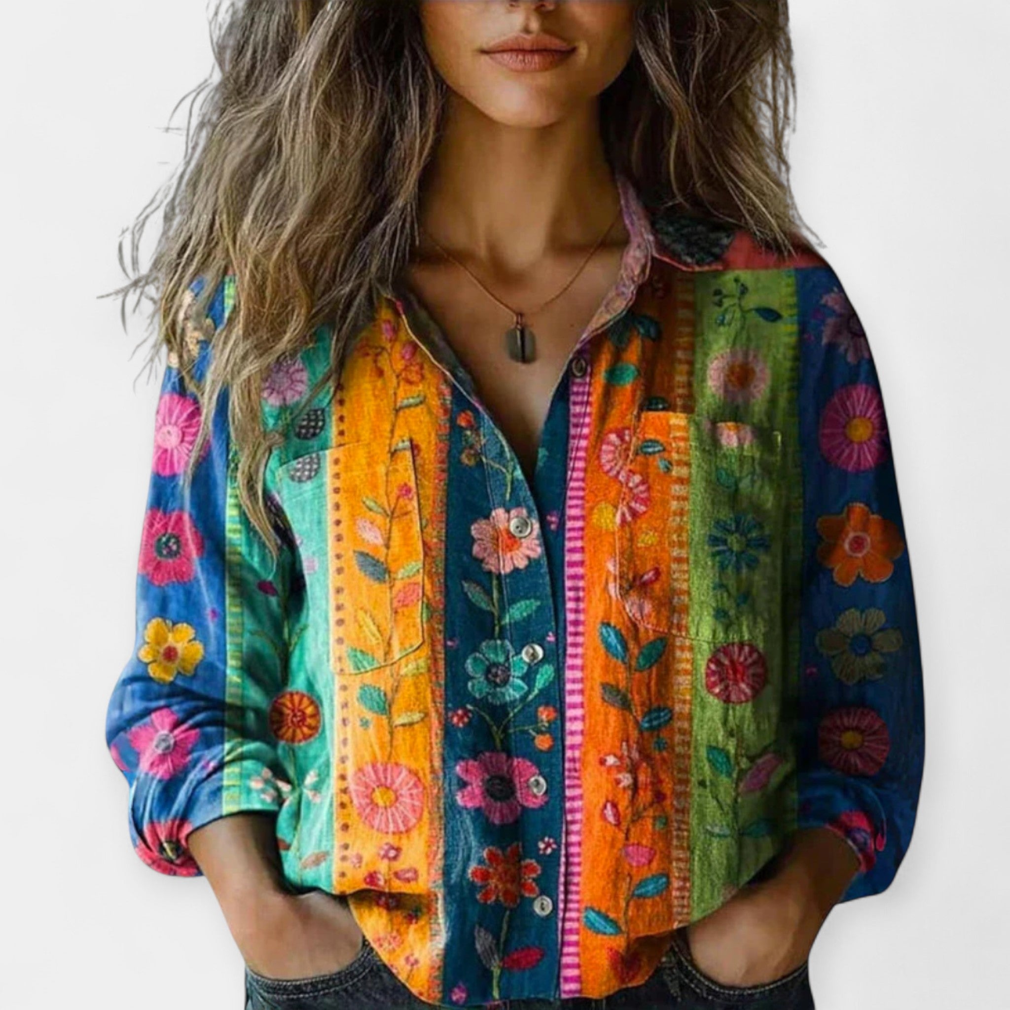 Retro potiskana bluza