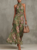 Ana - Vestido maxi plissado