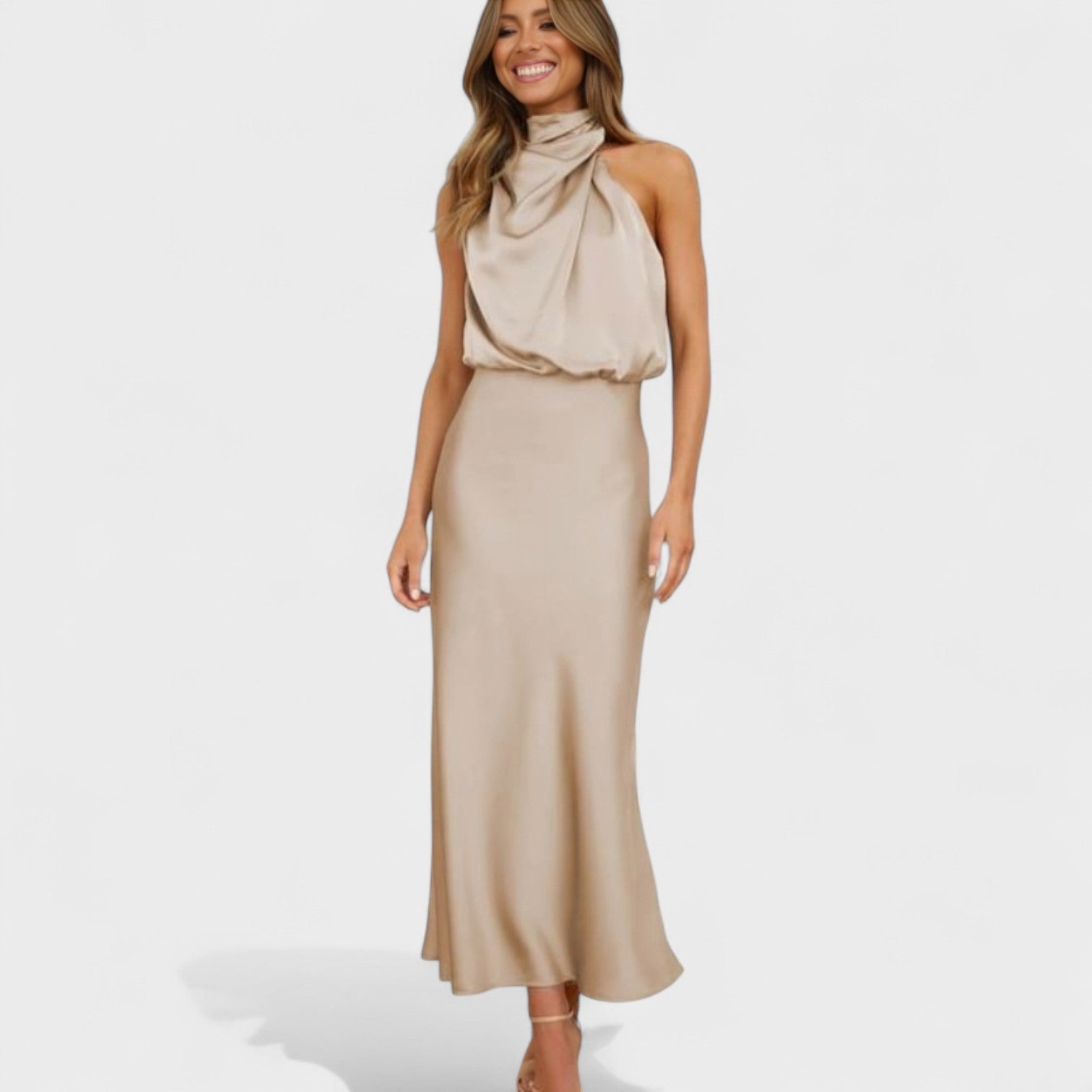 Alda - Elegant Satin Dress
