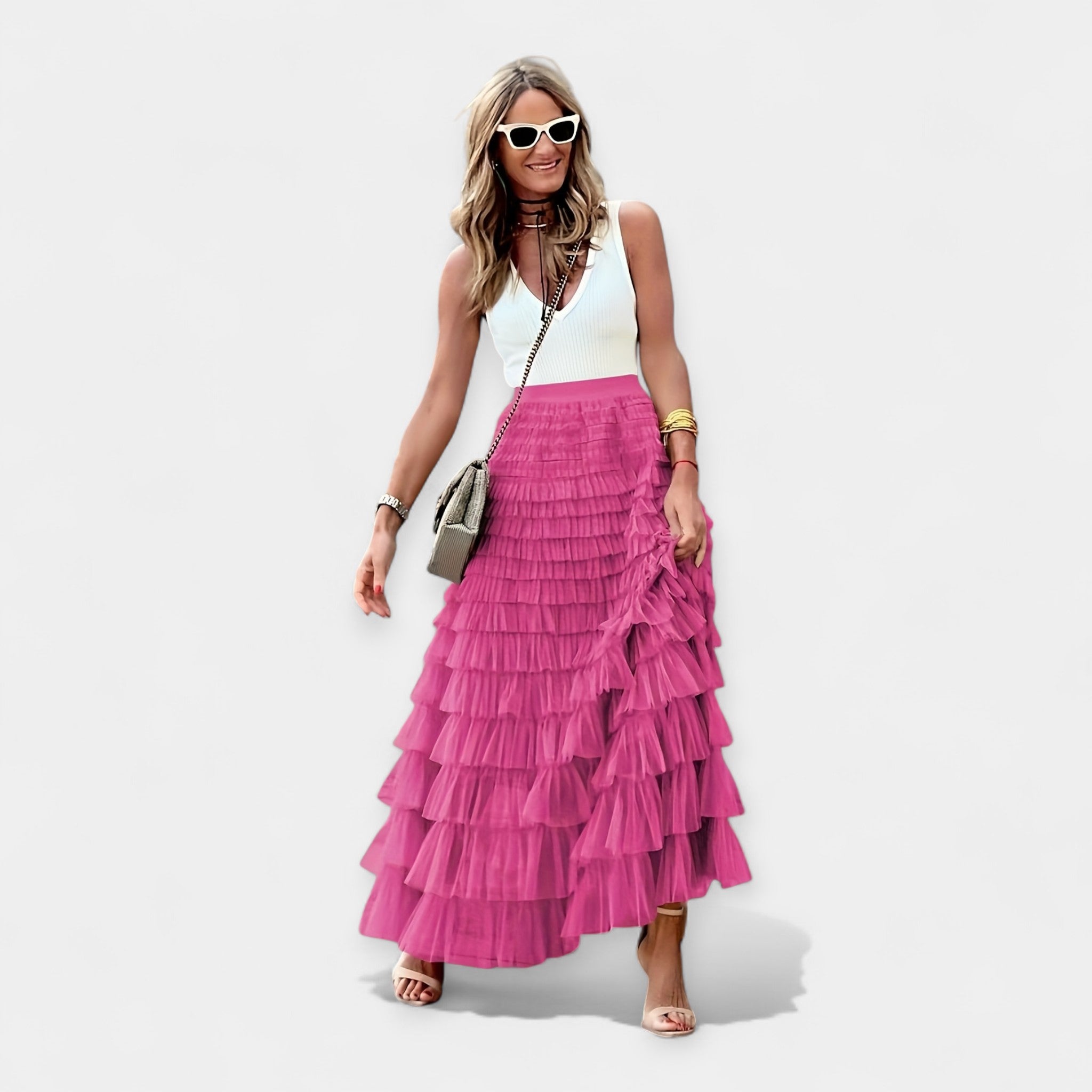 Boho Krilo z Mrežastim Satenskim Obrobom