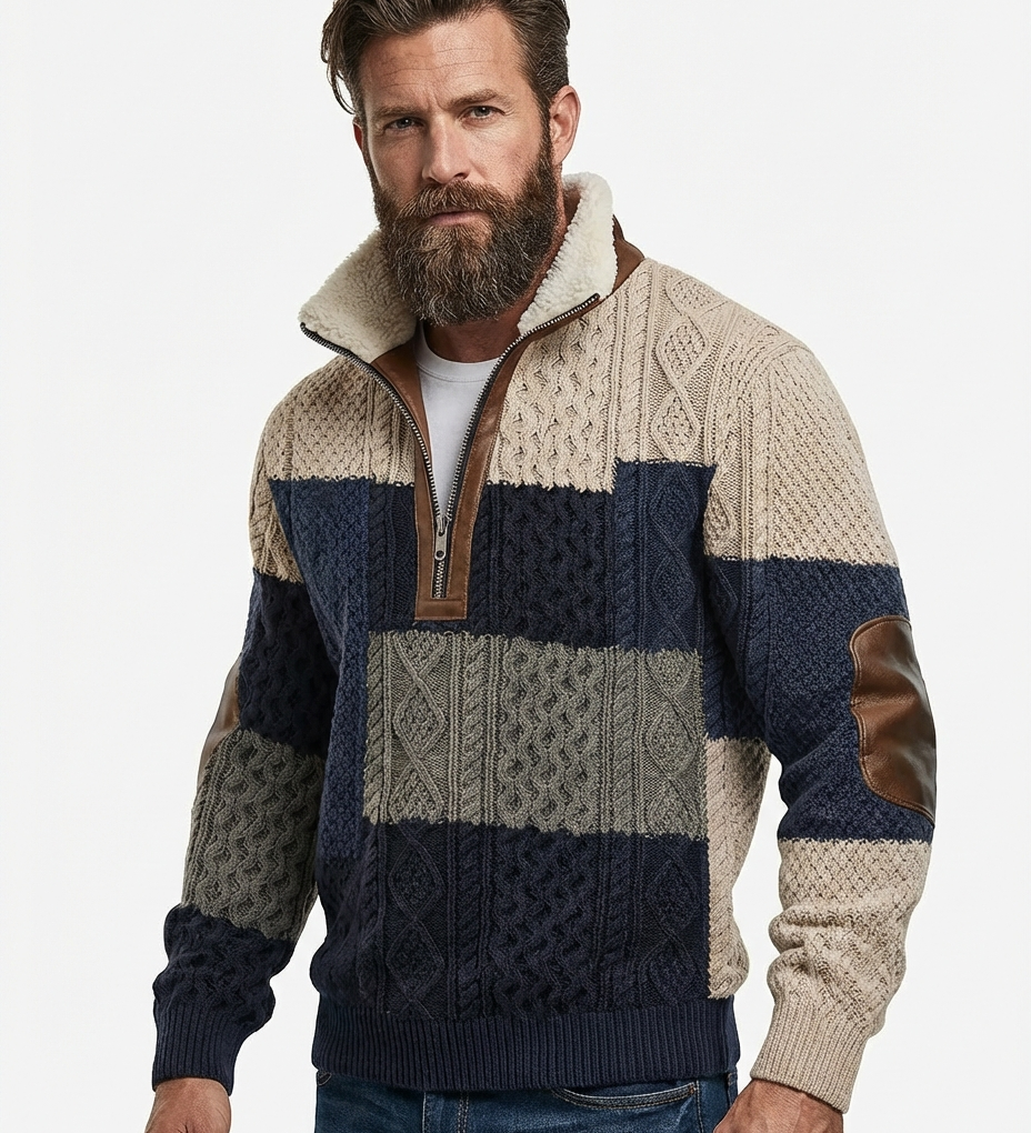 Will™ - Eleganten und bequemer Herrenpullover mit warmem Fleecekragen
