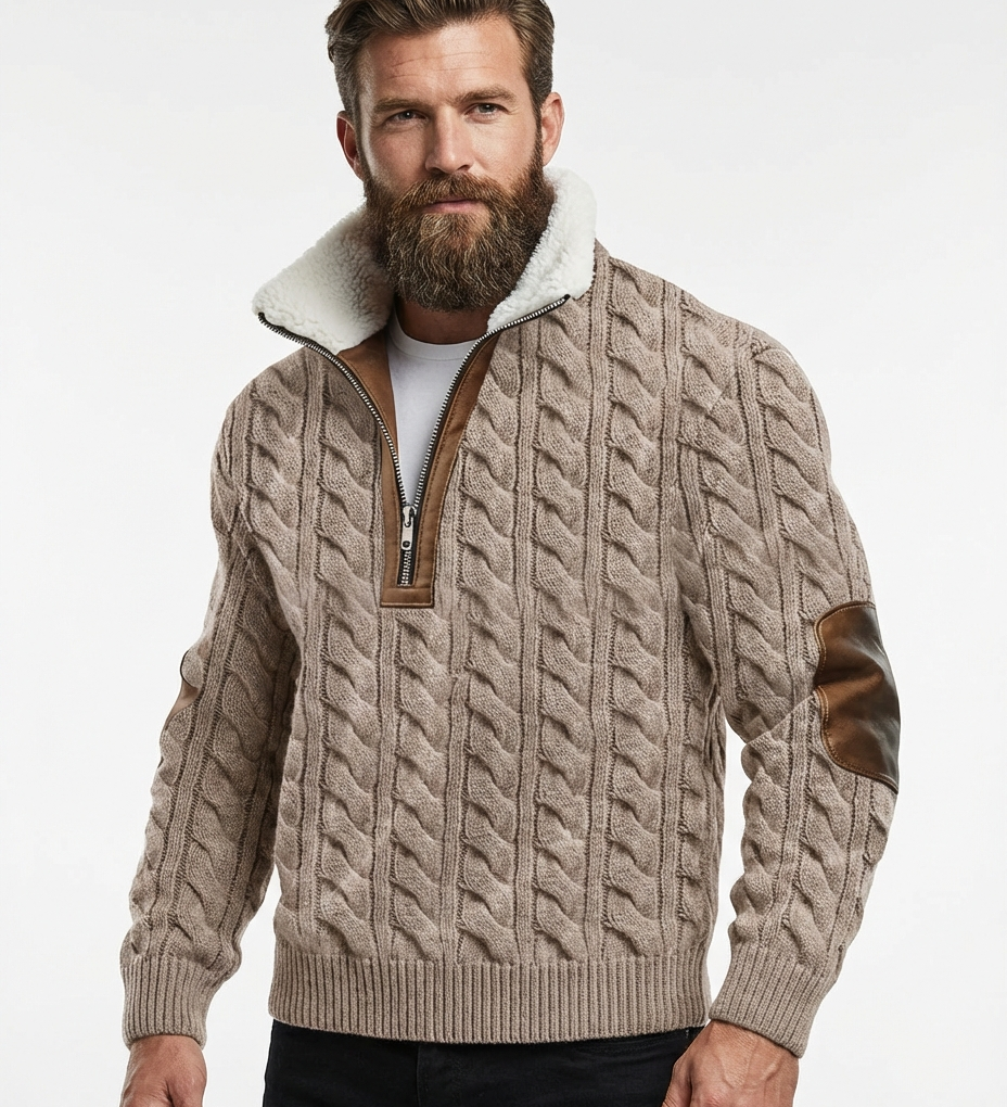 Will™ - Eleganten und bequemer Herrenpullover mit warmem Fleecekragen