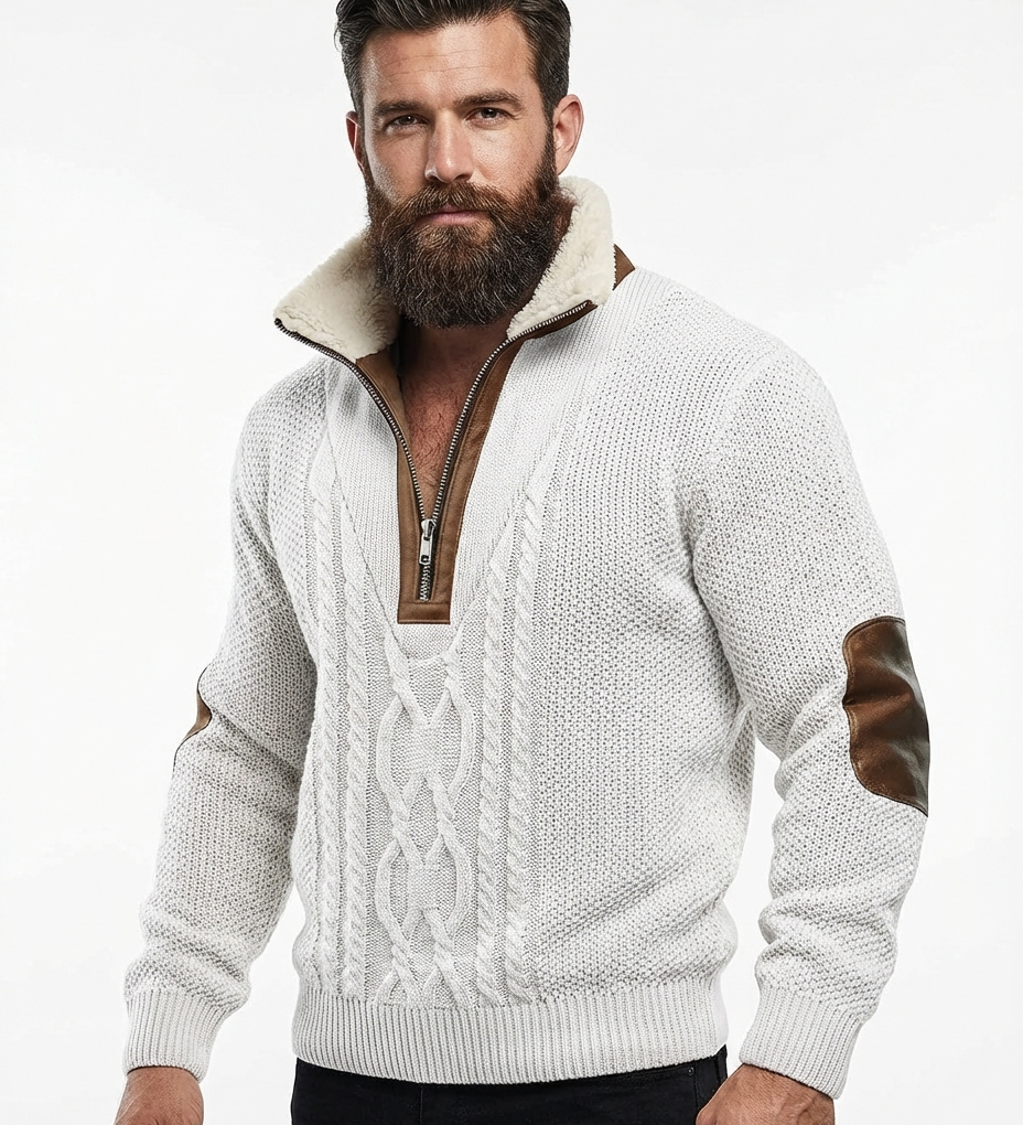 Will™ - Eleganten und bequemer Herrenpullover mit warmem Fleecekragen