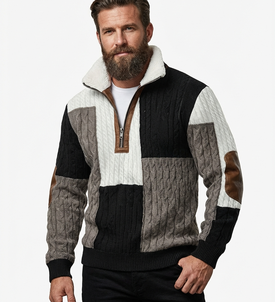 Will™ - Eleganten und bequemer Herrenpullover mit warmem Fleecekragen