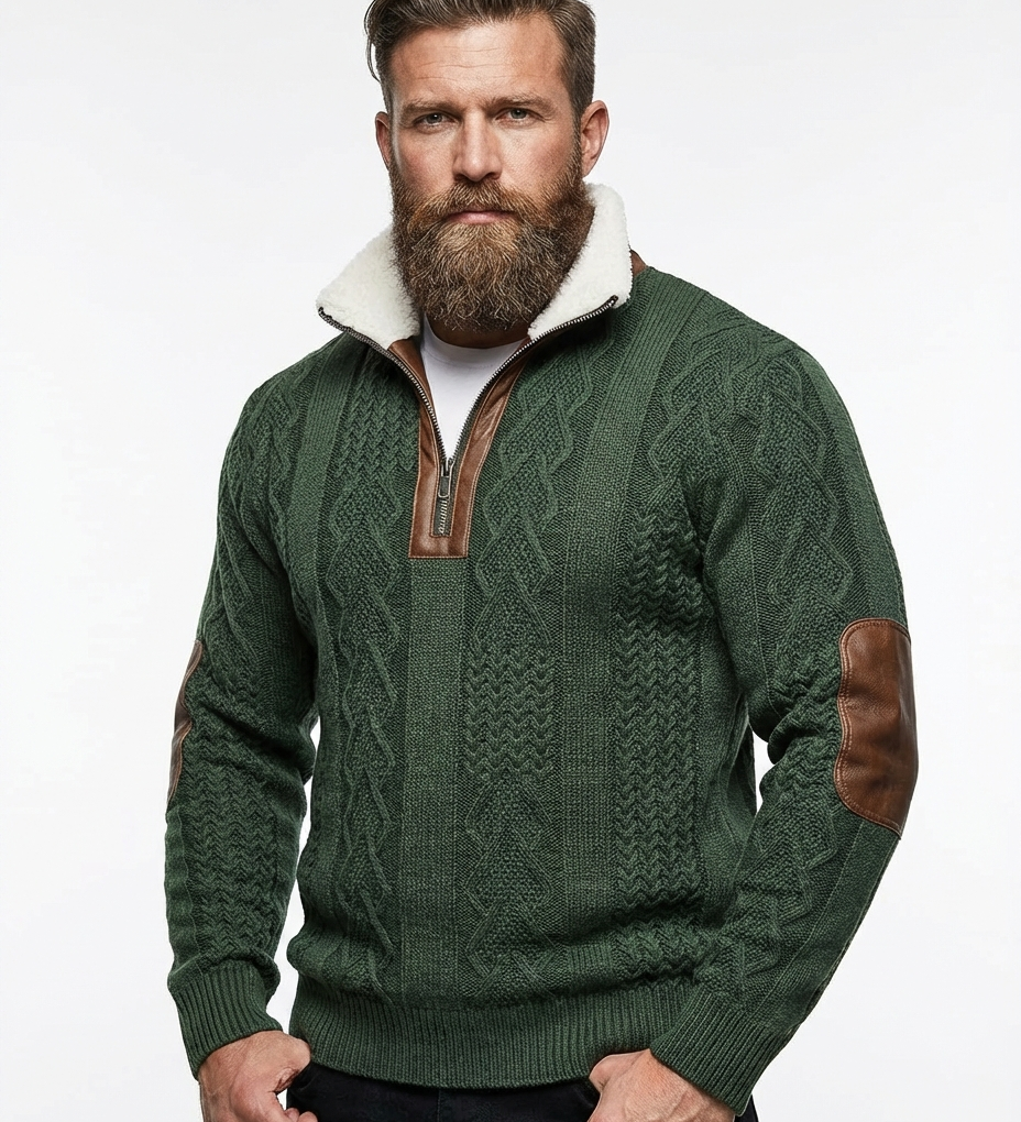 Will™ - Eleganten und bequemer Herrenpullover mit warmem Fleecekragen