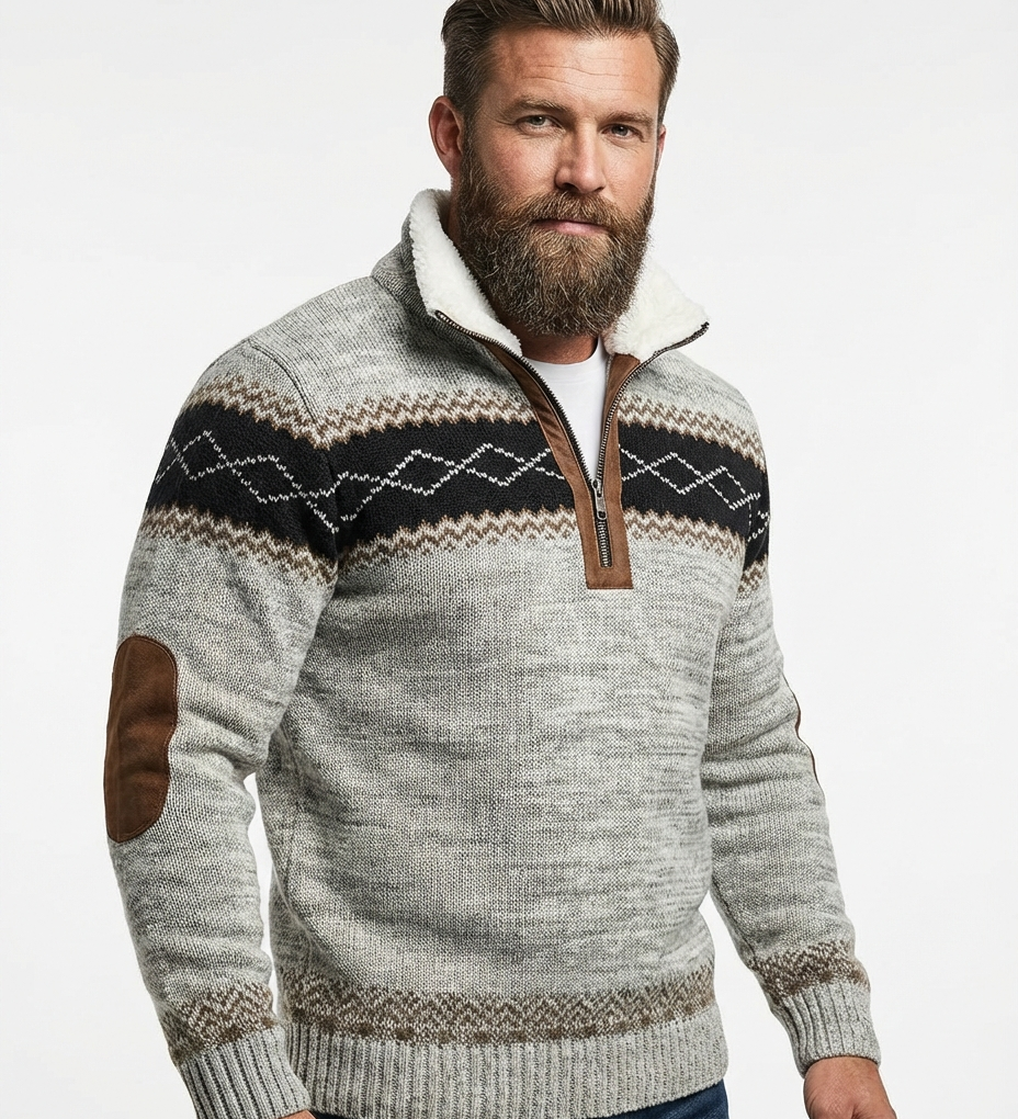 Will™ - Eleganten und bequemer Herrenpullover mit warmem Fleecekragen
