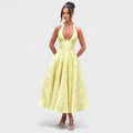 Halina - Vestido midi com espartilho