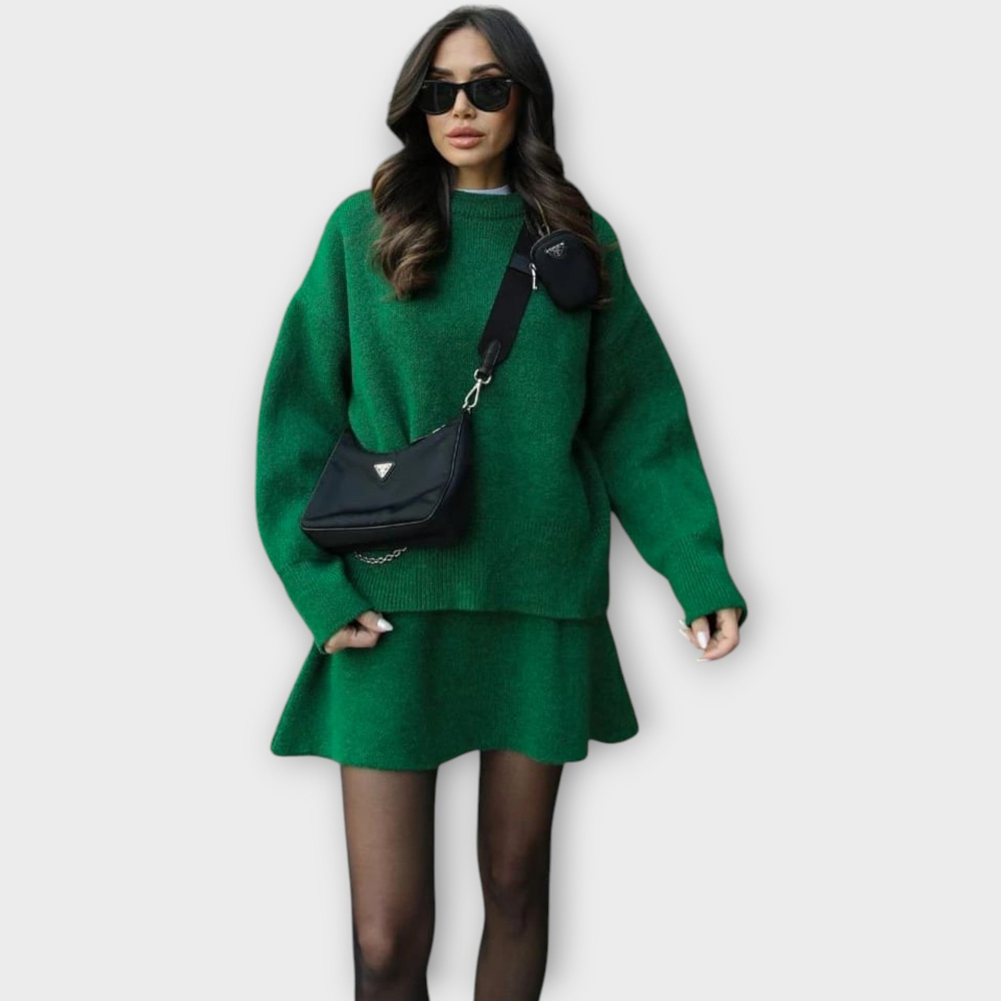 Pleteni set s suknjom