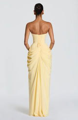 Adriana - Vestido Longo Drapeado com Fenda