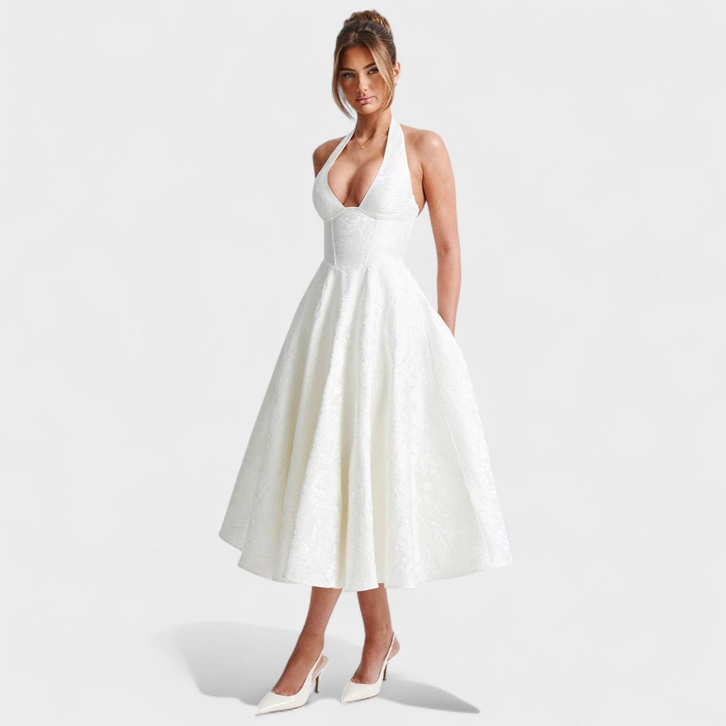 Efi - Vestido midi texturado