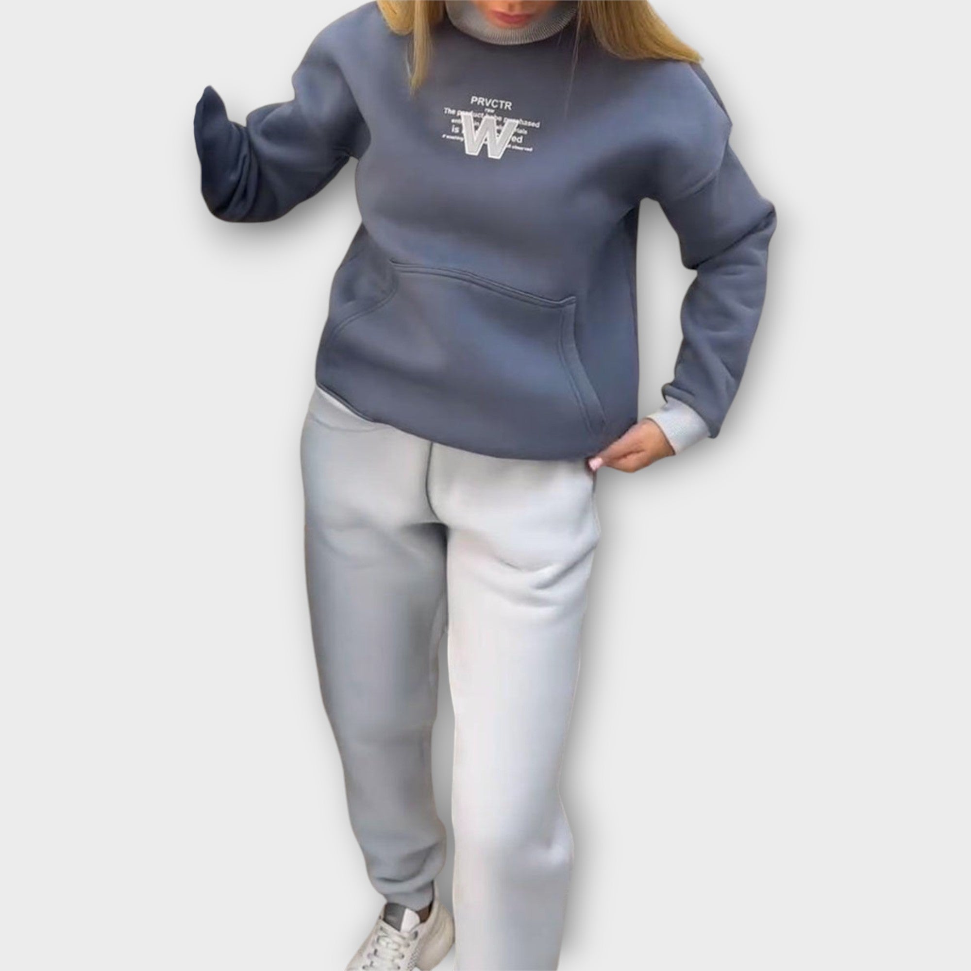 Prijeten 3-delni zimski komplet – Pulover s stojalom, brezrokavnik in hlače