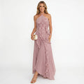 Leonor | Vestido Plissado com Folhos Elegante