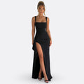Vitória - Vestido Maxi Formal Elegante Com Costas Abertas