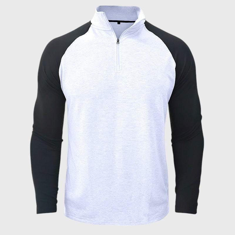 Camisa de algodão com gola subida