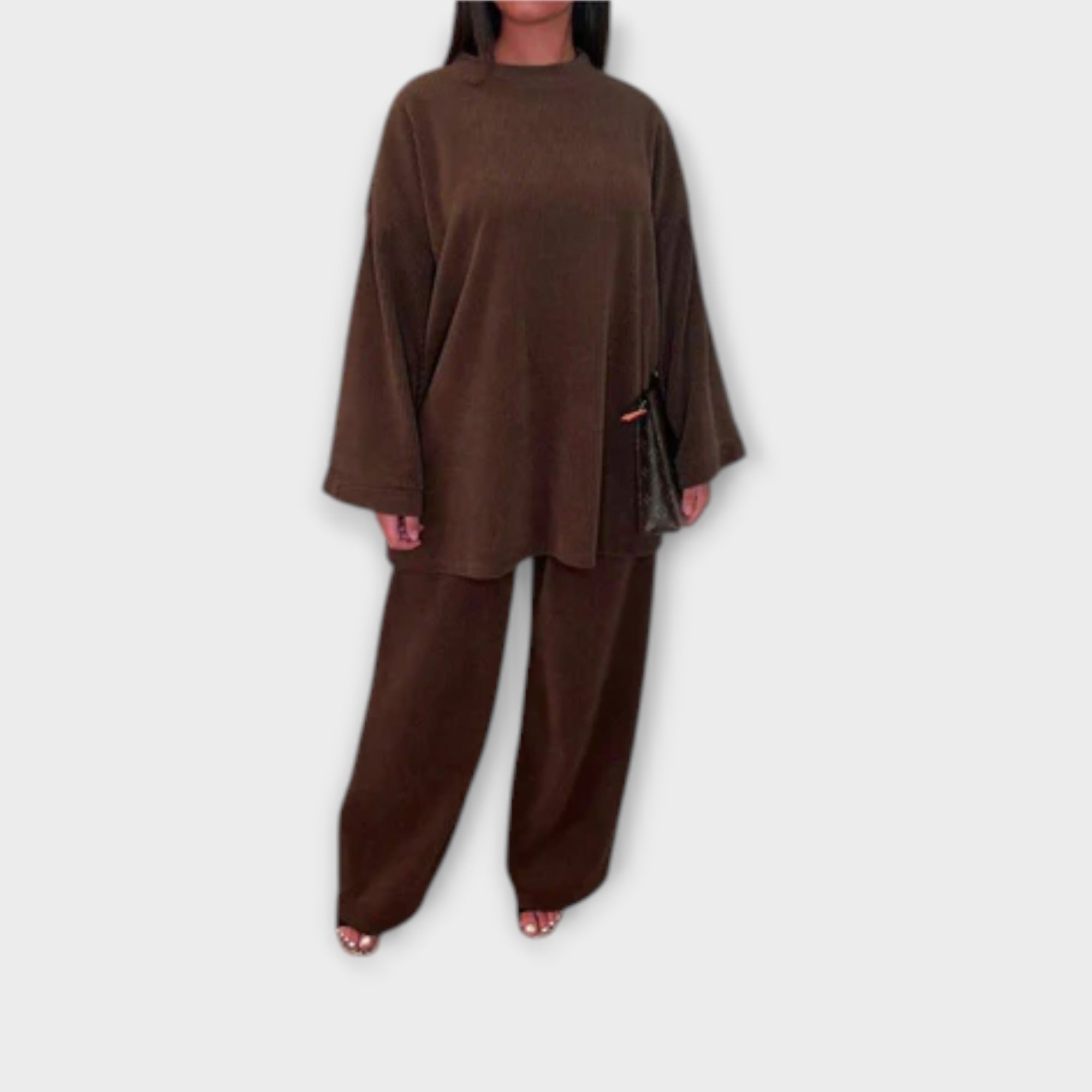 Ingrid - Komplet plus size od rebrastog materijala