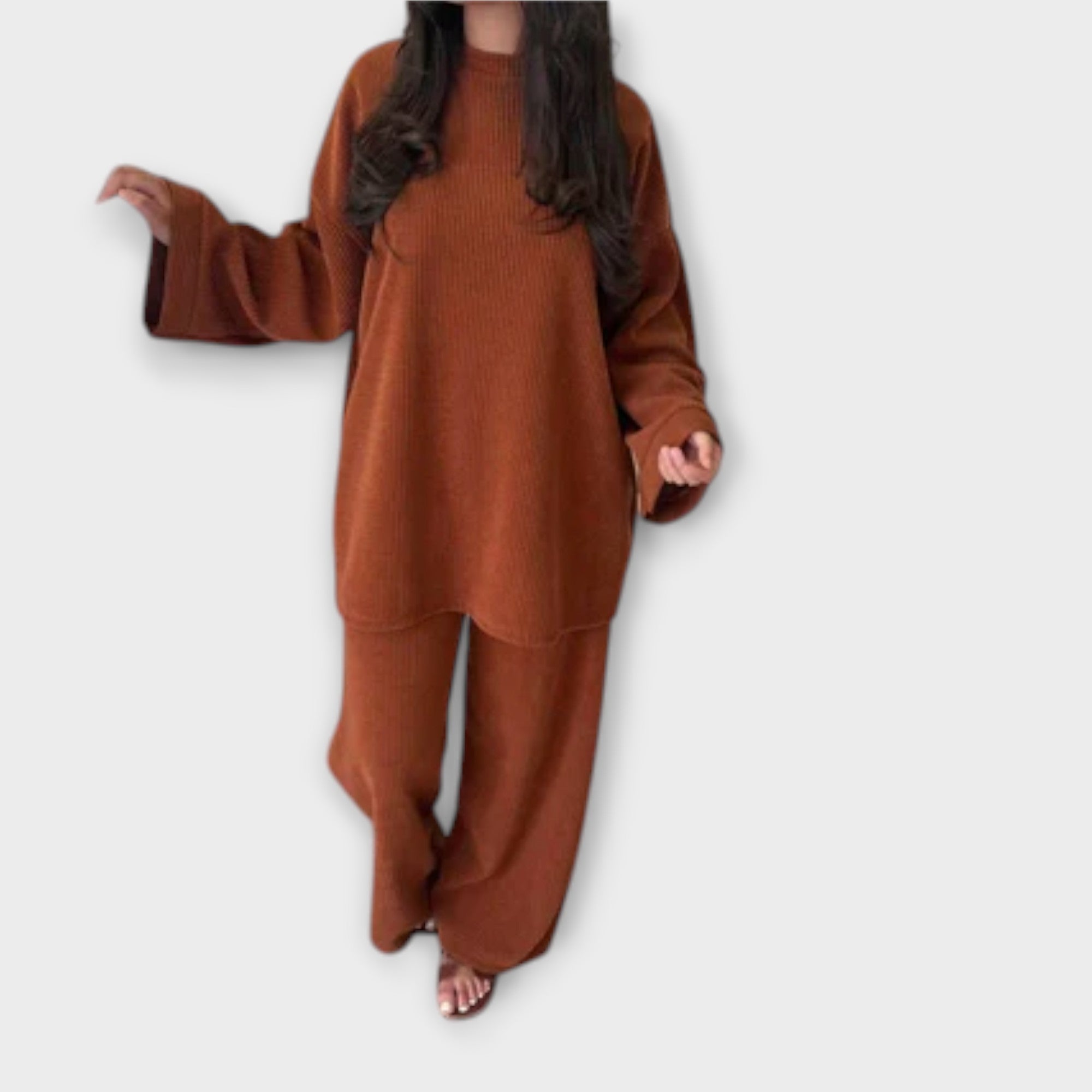 Ingrid - Komplet plus size od rebrastog materijala