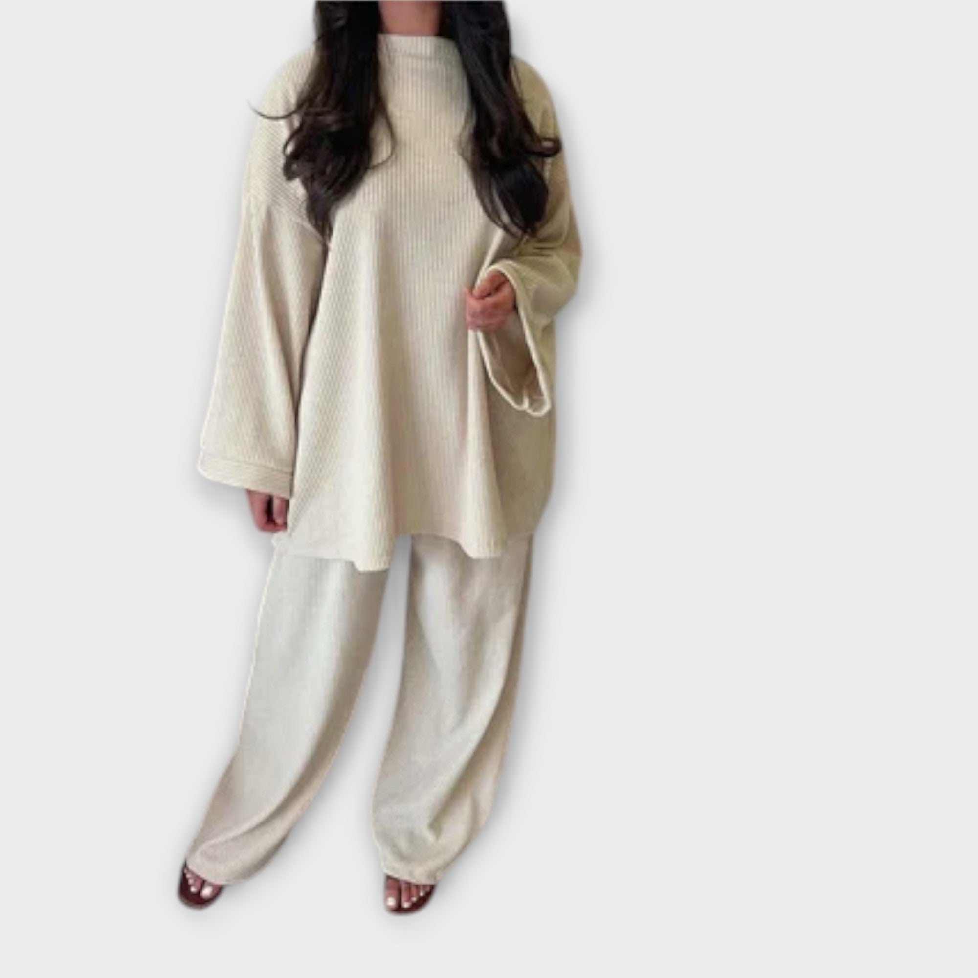 Ingrid - Komplet plus size od rebrastog materijala