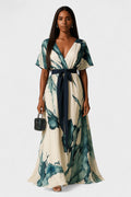 Vanessa - Vestido Longo Estampa Aquarela