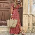 Júlia – Vestido longo boêmio fluido com cinto