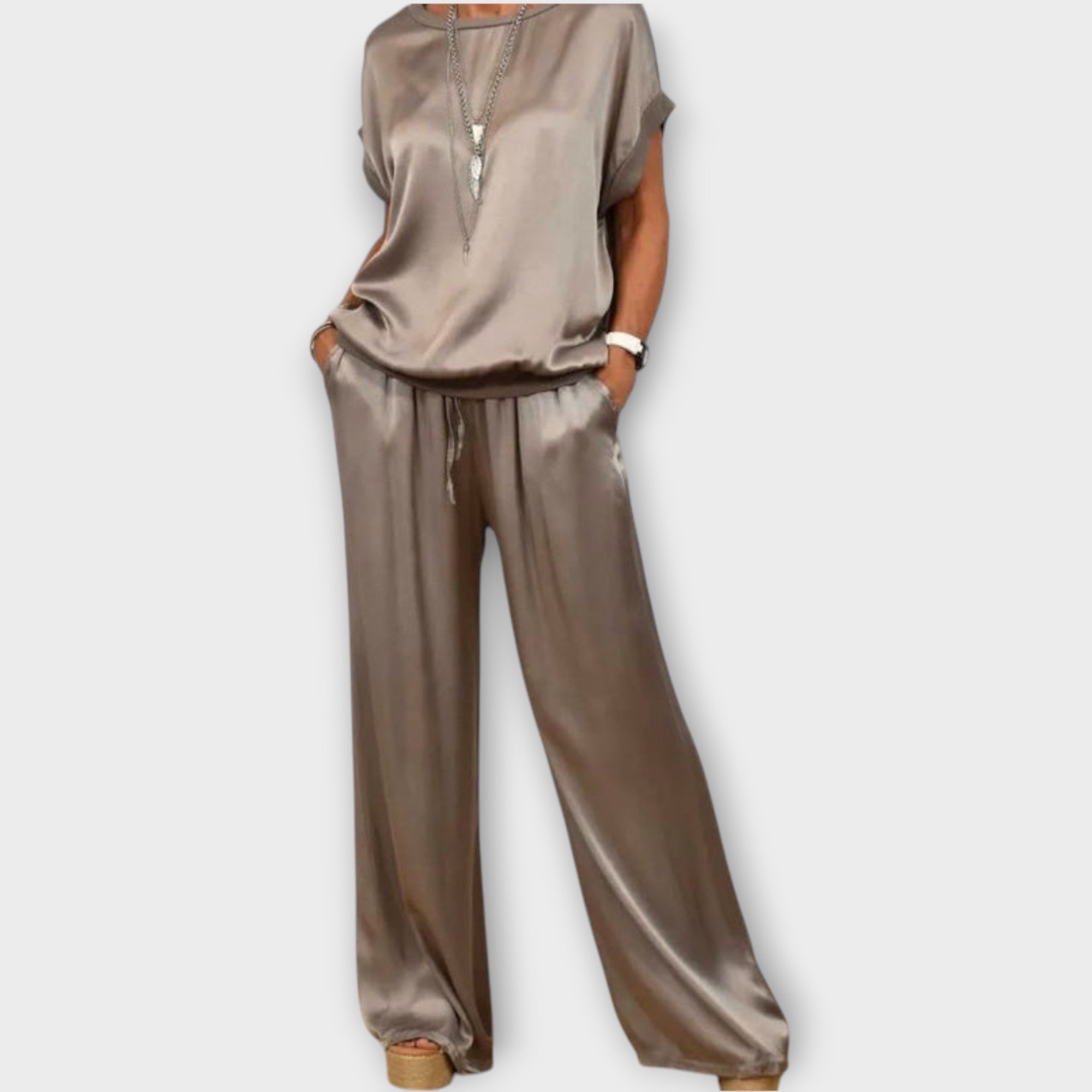 Luxe Satin Two-Piece Set