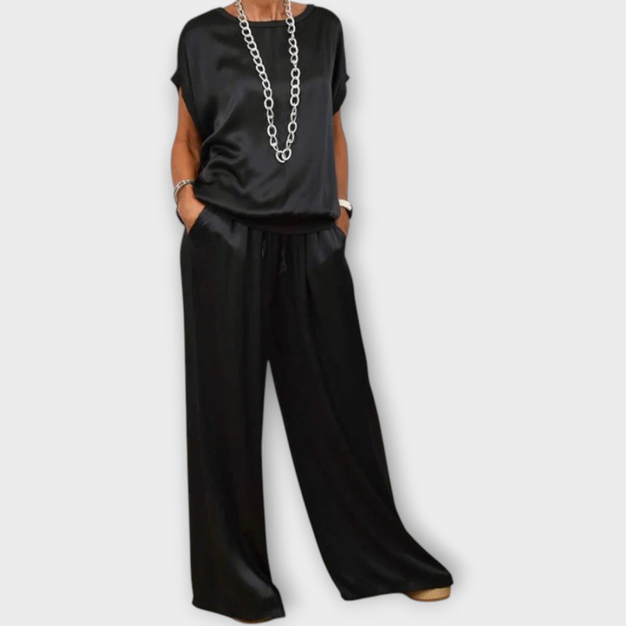 Luxe Satin Two-Piece Set