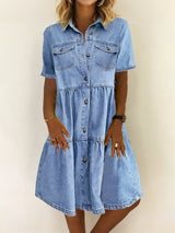 Sofia - Vestido de Jeans Casual Elegante